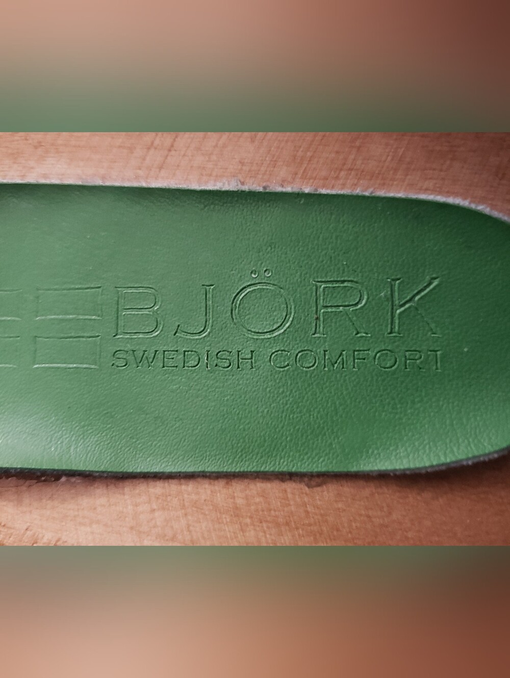 BJORK Maja Wood Open Back Leather Clogs, Size Eu-39 US 8.5-9 Green - Picture 13 of 14